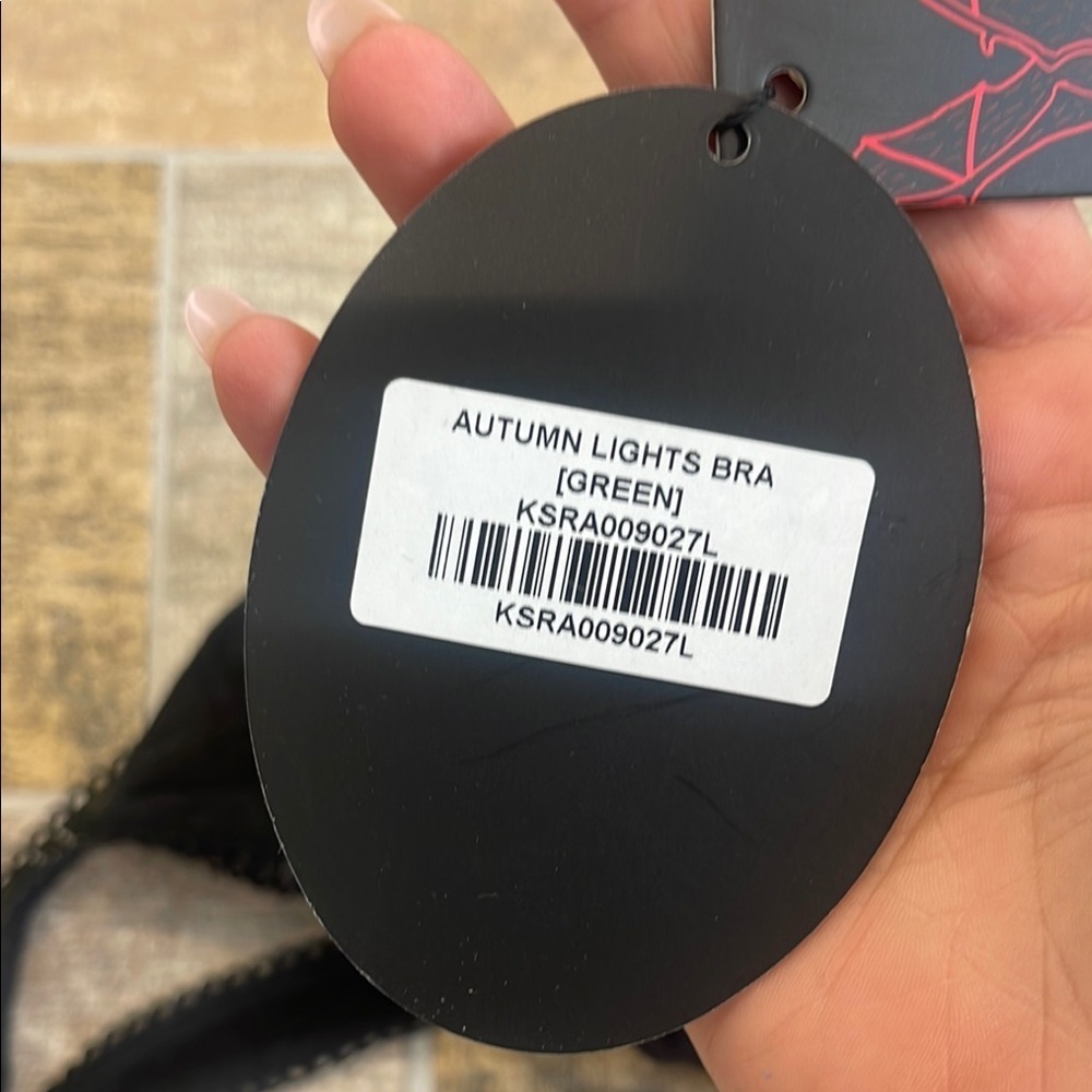 NWT Killstar Womens Green Plaid Autumn Lights Bra Size L - Picture 3 of 8